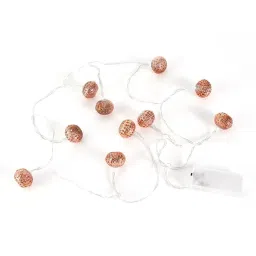 @home Brown Plastic 10-In-1 Festiva Sphere String Light image 3