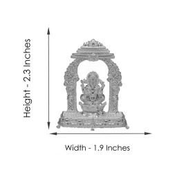 Sri Jagdamba Pearls 0.8 Silver Lord Ganesha Divine Idol - 35 gm image 3