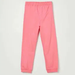 Fame Forever by Lifestyle Kids Pink Cotton Casual Track Pants image 2