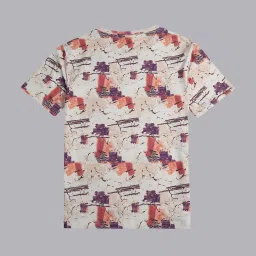 Cavio Kids Rust & Cream Printed T-Shirt image 2