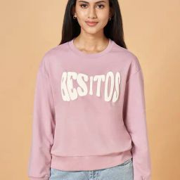 People By Pantaloons Purple Cotton Relaxed Fit  Sweatshirts And Hoodies-picture-10