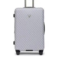 Guess Grey Printed Jesco Trolley Bag-image-22