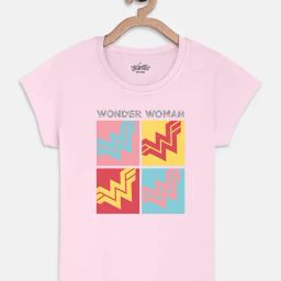 kidsville Wonder Women 84 Printed Tshirt For Kids Girls-picture-25