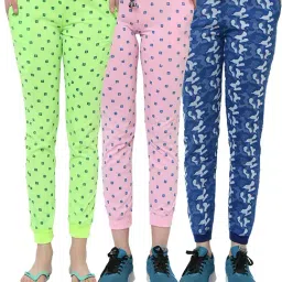 Vimal Jonney Multicolor Cotton Trackpants Pack of - 3-picture-32