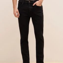 Iconic Black Slim fit Solid Jeans-picture-16
