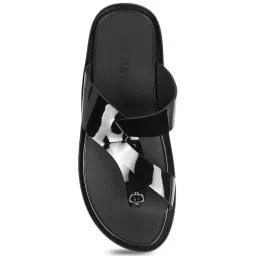 Metro Men's Black Thong Sandals image 3