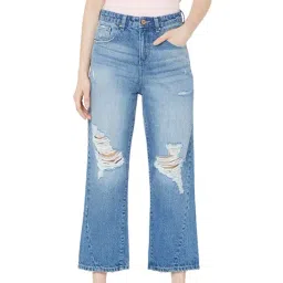 Spykar Blue Relaxed Fit Heavily Washed Jeans (YNR)-picture-25