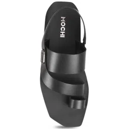 Mochi Men's Black Back Strap Sandals image 3