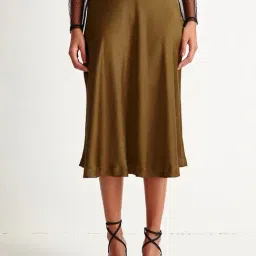 Cover Story Olive Midi Skirt-image-66