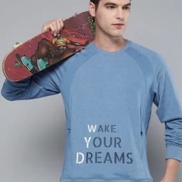 ALCIS Blue Regular Fit Printed Sweatshirt-picture-23