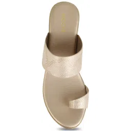 Mochi Women's Beige Toe Ring Wedges image 3