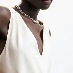 MANGO Sustainable Criss-Cross Back Cropped Flared Jumpsuit image 2