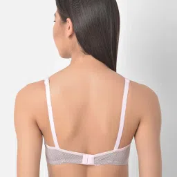 Clovia Grey Polka Dots T-Shirt Bra image 2