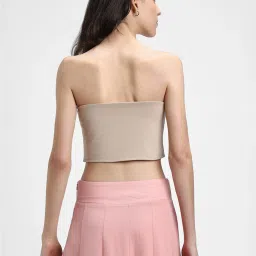 Forever 21 Beige Cotton Slim Fit Tube Top image 2