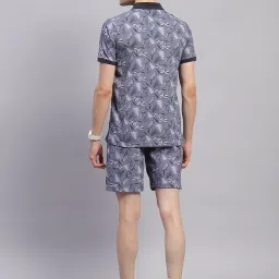Monte Carlo Navy Blue Regular Fit Printed Co-Ord Set image 2