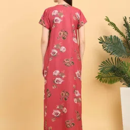 Sweet Dreams Red Floral Print Night Dress image 2