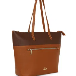Lavie Tonal Dolly Tan Textured Large Tote Handbag image 3