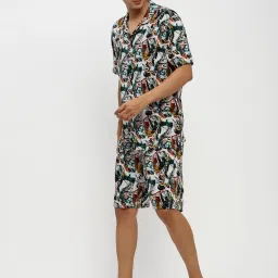 showoffff SHOWOFF White Slim Fit Printed Co-Ord Set image 3