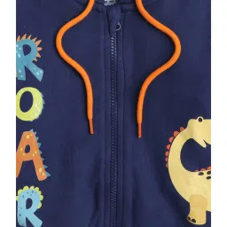 Bumzee Kids Navy Printed Full Sleeves Sweatshirt image 3