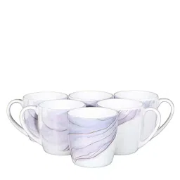 Femora Fine White & Blue Bone China Cup (0.16 L) - Set of 6 image 3