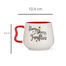 Clay Craft Fine Ceramic Ample Milk/Tea/Coffee Mugs - 1 Piece - 350 ml each - For Home/Office/Gifting Purpose image 3