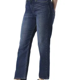 Pepe Jeans Blue Cotton High Rise Straight Jeans image 3