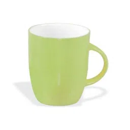 Clay Craft Fine Yellow & Green Ceramic Milk Mug (0.34 L) - Set of 2 image 3