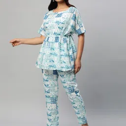 Kami Kubi Blue Printed Top With Trousers image 3