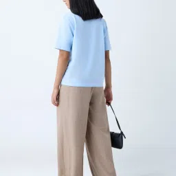 nuon women Nuon by Westside Beige Wide-Leg High-Rise Pants image 2