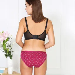 Van Heusen Anti Bacterial 4 Way Stretch Print Bikini Panty - Pack of 2 - Dark Assorted Print image 3