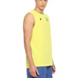 Asics TMM 2023 SM Yellow Regular Fit Sleeveless Sports T-Shirt image 3