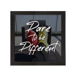 eCraftIndia Dare To Be Different Motivational Quote Satin Matt Texture UV Art Painting image 3