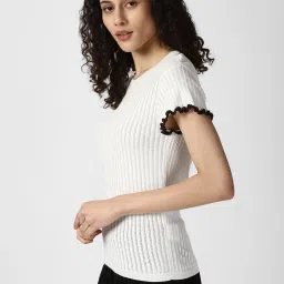 Van Heusen White Regular Fit Top image 3