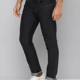 Allen cooper Black Regular Fit Lightly Washed Jeans image 3