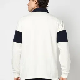 GAP White Regular Fit Striped Sweatshirt image 2