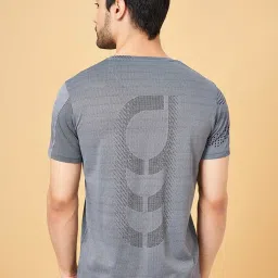 Ajile By Pantaloons Medium Gray Slim Fit Printed T-Shirt image 2