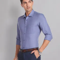 AD by Arvind Blue Regular Fit Shirt image 3