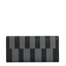 TOMMY HILFIGER Grey Nathalie Striped Leather Wallet image 3