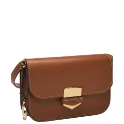 Fossil Lennox Brown Solid Medium Cross Body Bag image 3