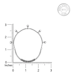 AVNI by GIVA 92.5 Sterling Silver Oxidized Heart Charm Bracelet for Women image 3