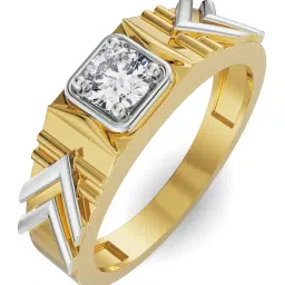 EMORI Yellow Gold Dazzling Artistic Ring for Men image 2