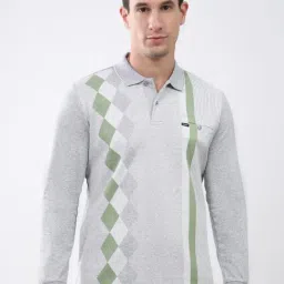 Monte Carlo Grey Abstract Regular Fit T-Shirt-image-95