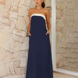 Marie Claire Navy Maxi Dress-image-15