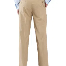 Park Avenue Beige Regular Fit Trousers image 2