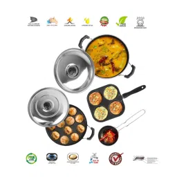 Sumeet Elegant Design Red Aluminium Cookware Set image 2