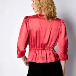 Cover Story Red Regular Fit Top image 2