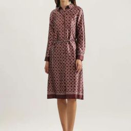 Iconic Wine Printed A-Line Dress-picture-1
