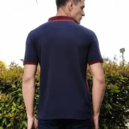 Thomas Scott Burgundy Regular Fit Printed Polo T-Shirt image 2