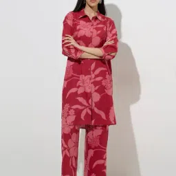 Utsa by Westside Red Floral Pattern A-Line Kurta-picture-17