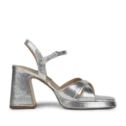 Nine West Women's Silver Ankle Strap Sandals image 2